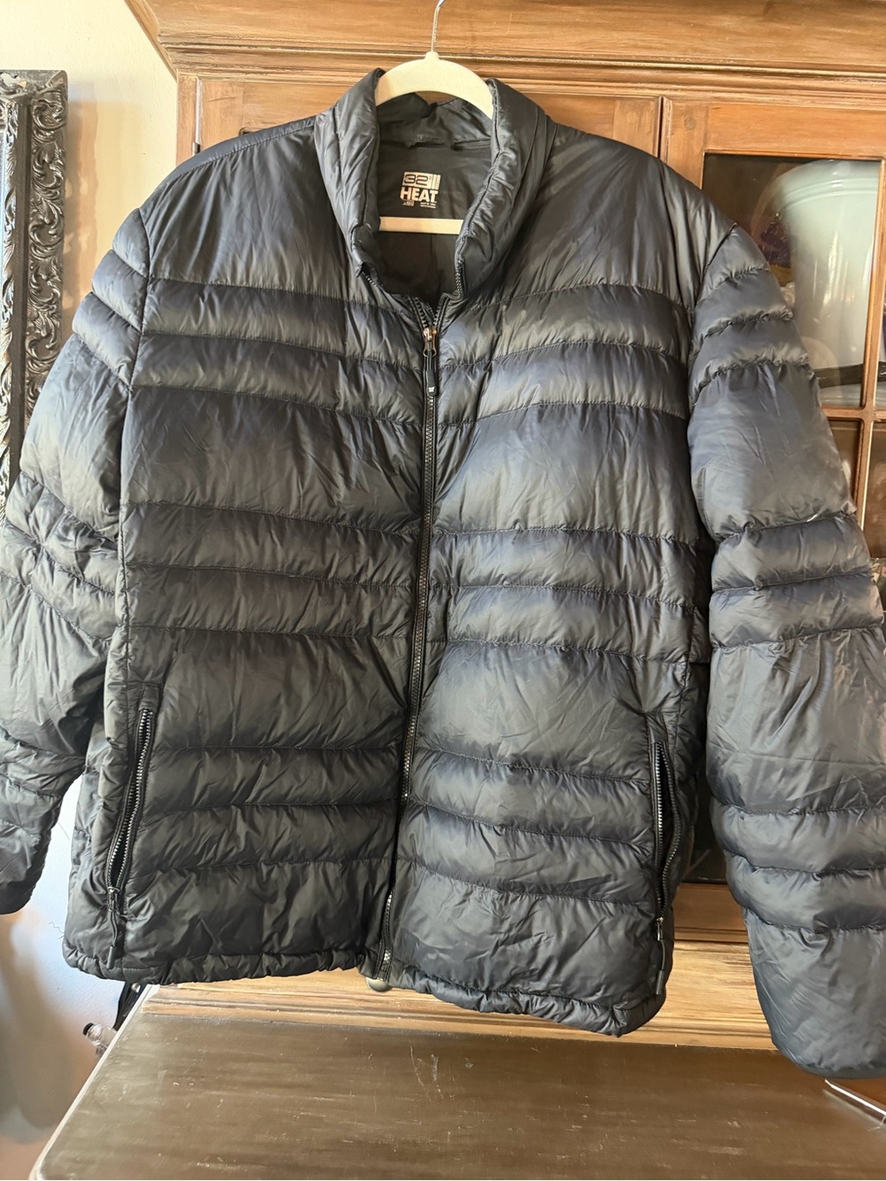 32 Degrees Black Quilted Packable Puffer Jacket